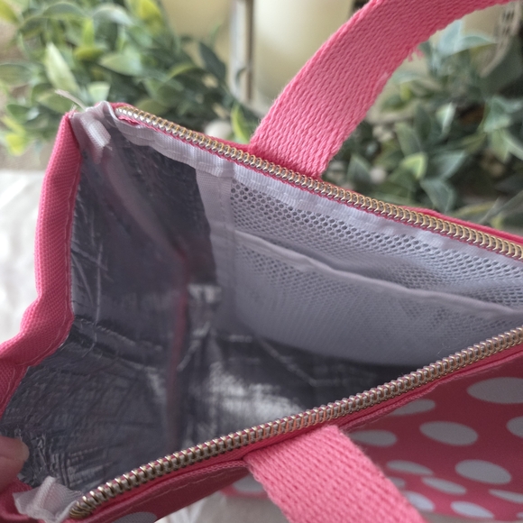 Kate Spade Pink Polka Dot Lunch Bag - Picture 5 of 6
